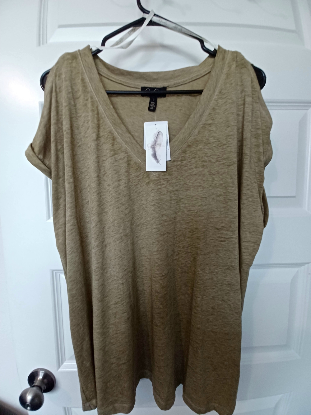 Jessica Simpson Olive Tunic V-Neck Top